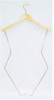 Cabide Colan / Silhueta Madeira Dourado