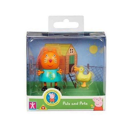 Mini Figuras Sunny Peppa Pig Amigos e Pets Candy e Pato