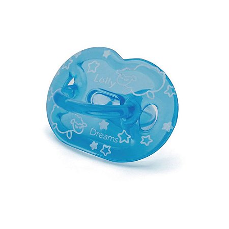 Chupeta Dreams Silicone Lolly Orto Azul +6m