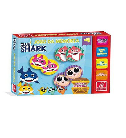 Jogo Quebra - Cabeça Educativo Tubarão Shark 24 Peças Montar