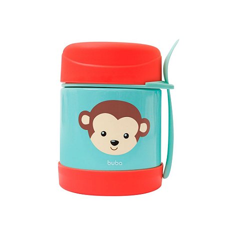 Pote Térmico com Colher Animal Fun Buba Macaco 320ml