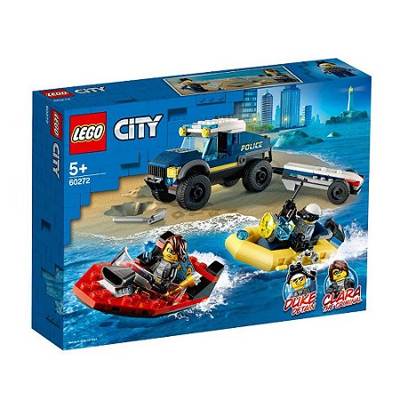 Lego City Transporte de Barco da Polícia de Elite 166 peças 60272