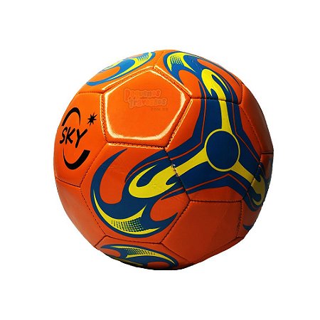 Bola de Futebol de Campo Sky Laranja e Azul