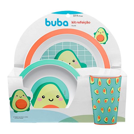 Kit Refeição Buba Frutti Abacate 3 Peças Avocado