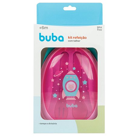 Kit Refeição com Talher Buba Rosa