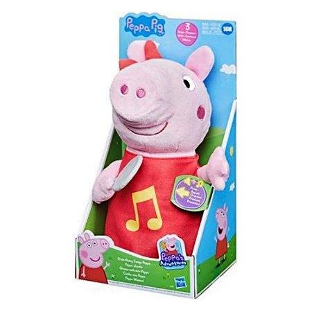 Pelúcia Peppa Pig Cantora Hasbro Musical 30 Cm