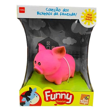 Funny Farm Animais de Vinil Bee Toys Porquinho