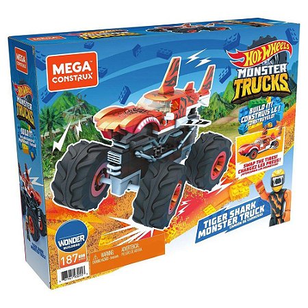 Bloco de Montar Mega Construx Monster Mattel Tiger 187 Peças