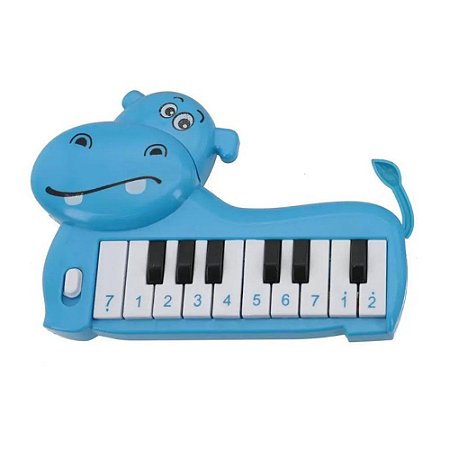 01 02 015 Teclado infantil piano, prático pequeno compacto seguro ABS para  piano para casa (órgão eletrônico-azul)