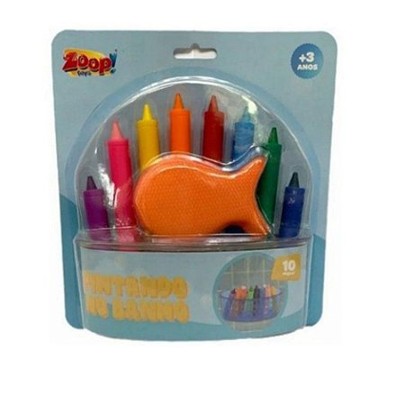 Pintando no Banho Zoop Toys Com 8 Lápis