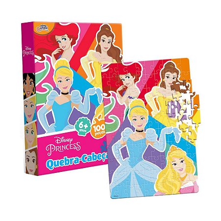 Quebra-Cabeça Toyster Disney Princesas 100 Peças