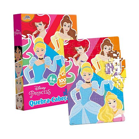 Brinquedo Infantil Quebra-Cabeça Disney Princesas Toyster