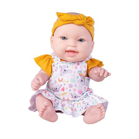 Boneca Bebe Reborn Miyo Menina Macia Roupa Rosa Fofinha Original