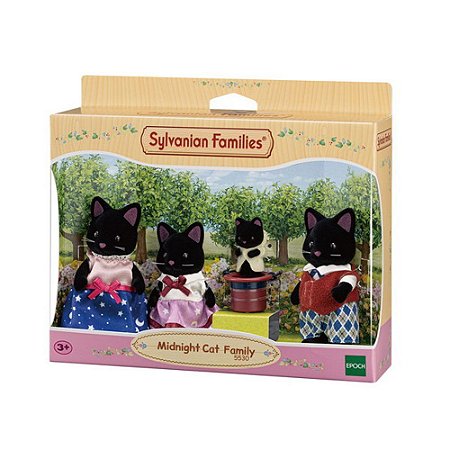 Sylvanian Families Epoch Família dos Gatos Meia-Noite 5530