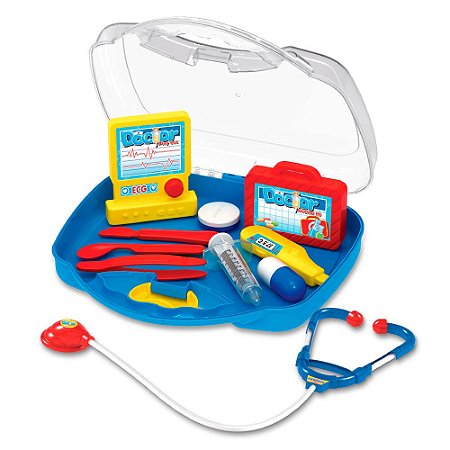 Maleta Kit Médico Clini Kids Toyng Com Acessórios Azul - Pequenos Travessos  | Brinquedos é aqui!