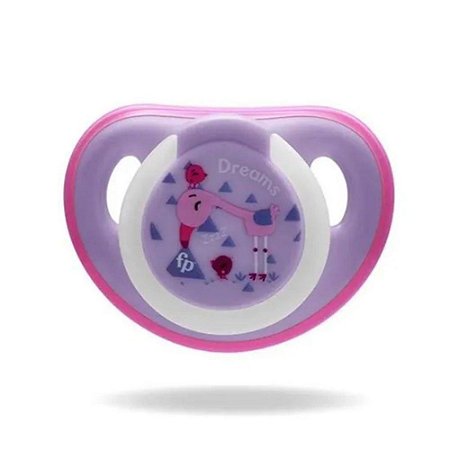 Chupeta Glow Brilha no Escuro Fisher Price Rosa 0 a 6 meses com Estojo