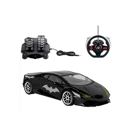 Carro Do Batman Com Volante E Pedal Candide Dark Running 7 Funções