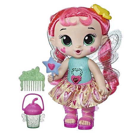 Boneca Baby Alive Hasbro Sammie Shimmer Sparkle Glo Pixies