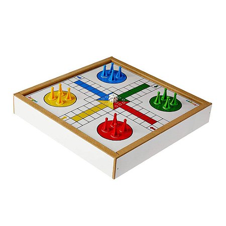 Brinquedo Educativo Jogo de Damas e Ludo - Junges - Jogo de Dominó