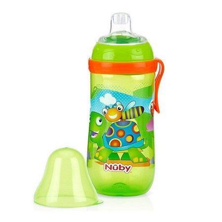 Garrafinha Decorada com Bico de Silicone 360 ml Nûby Tartaruga