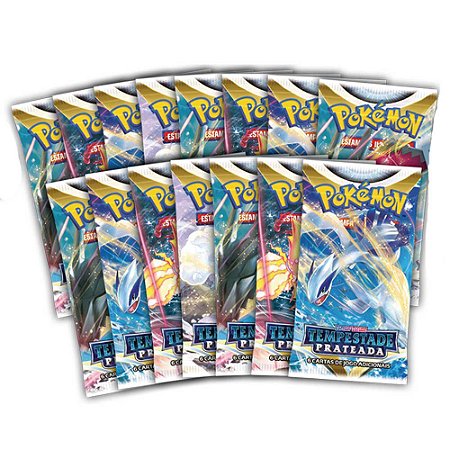 06 Pacote Booster Pokémon Copag Tempestade Prateada 36 Cartas