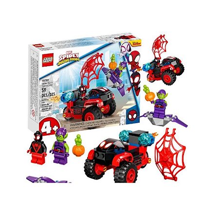 Lego Marvel Miles Morales Triciclo Do Homem Aranha 59 Peças 10781