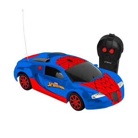 Carrinho Controle Remoto Carro Homem Aranha Brinquedo Flip