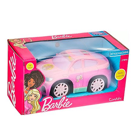 Carrinho de Controle Remoto Barbie Style Machine 3 Funções Candide Rosa