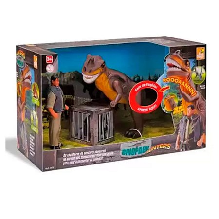 Dinossauro DinoPark Hunters T-Rex Bee Toys Com Som