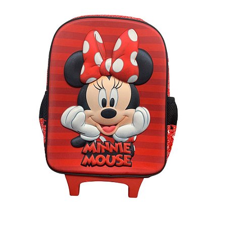 Mochila De Rodinhas Xeryus Minnie Mouse Vermelho 3D