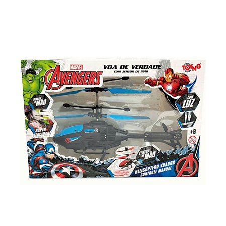 Helicóptero Voador Toyng Com Sensor de Mão Avengers Capitão America