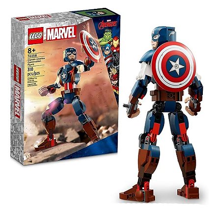 Lego Marvel Figura De Construção Do Capitão América 310 pçs 76258