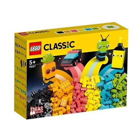 Lego Classic Diversão Néon Criativa 333 Peças 11027