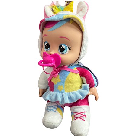 Bonecas Cry Babies Tiny Cuddles Unicórnio  24cm Multikids