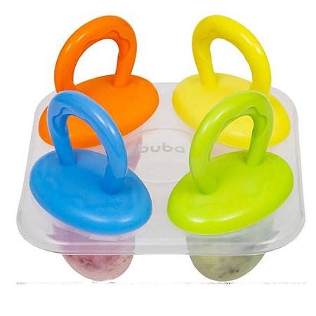 Kit 4 Forminhas Para Picolé Colorido Buba