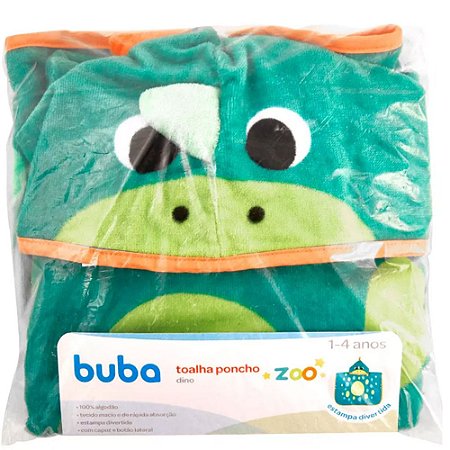Toalha Poncho Aventuras Dinossauro Buba
