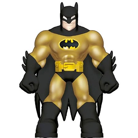 Boneco Batman Dourado MonsterFlex Estica Multikids