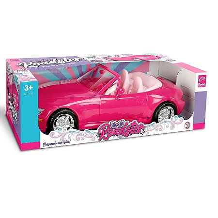 Carro Conversível Roadster Menina Rosa Roma