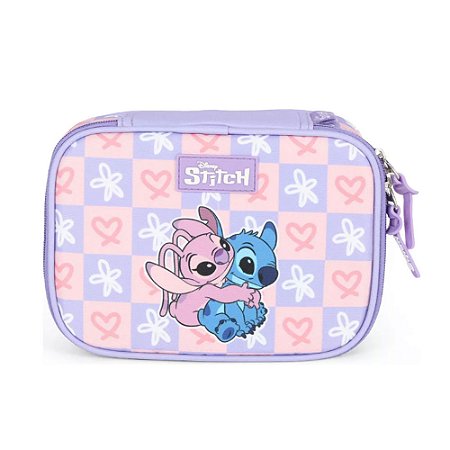 Estojo Escolar Box Stitch Lilás Luxcel