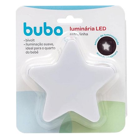 Luminária Noturna Led Com Sensor Estrela Buba