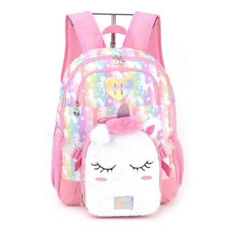 Mochila De Costas Escolar Com Lancheira Unicórnio Up4you Luxcel