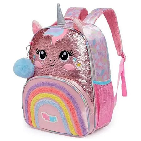Mochila De Costas Pack Me Sweet Unicórnio Rosa Pacific