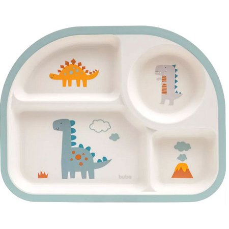 Prato Infantil Com Divisórias Magic Dino Buba