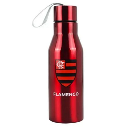 Garrafa Aço Inox Flamengo 600ML Vermelha Mileno