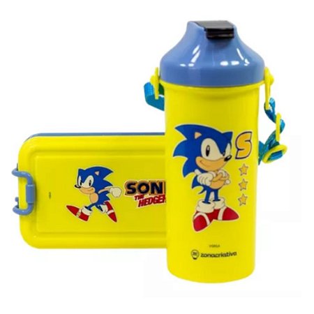 Kit Lunch Box Lacheira E Garrafa Sonic Zona Criativa