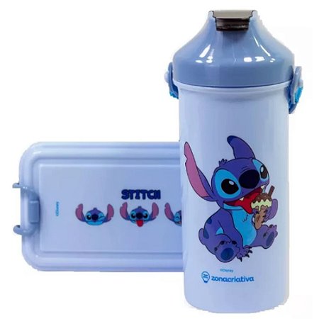 Kit Lunch Box Lacheira E Garrafa Stitch Zona Criativa