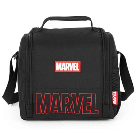 Lancheira Térmica Escolar Marvel Luxcel Preta