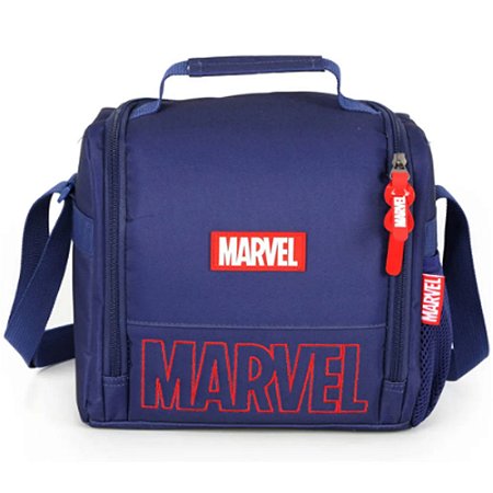 Lancheira Térmica Escolar Marvel Luxcel Azul