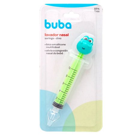 Seringa Para Lavagem Nasal Buba Dino Verde