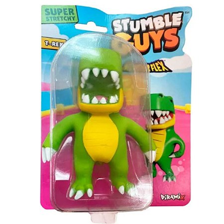 Boneco Stumble Guys Monsterflex Estica T-REX